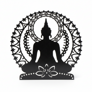 Figura decorativa Buda con aro