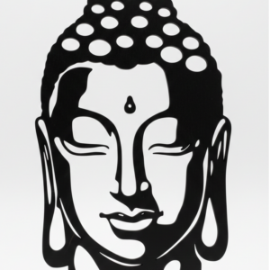 Figura decorativa en forma de cabeza de buda