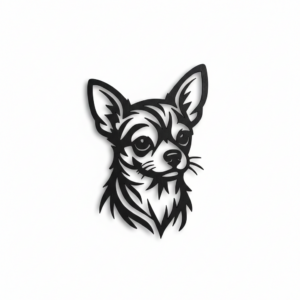 Figura decorativa en forma de perro Chihuahua