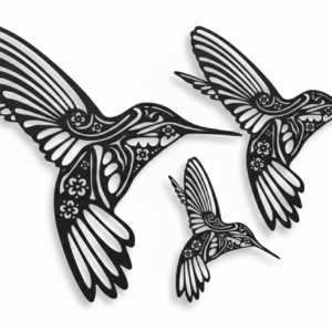 Figura decorativa en forma de colibríes