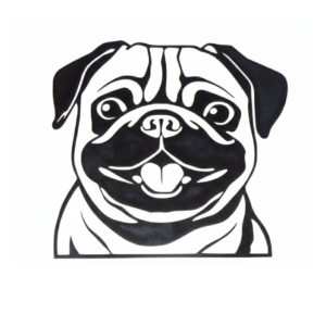 Figura decorativa en forma de perro Bug